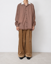 Load image into Gallery viewer, Tablecloth collar fringe shirt / bishu wool_B
