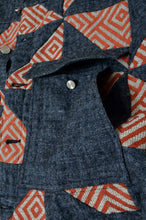画像をギャラリービューアに読み込む, HERRINGBONE LINEN WOOL QUILTED WORK BLOUSON
