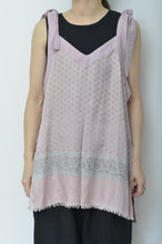 画像をギャラリービューアに読み込む, V-NECK TANK_LONG_LINEN 01/PINK
