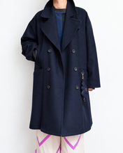 Load image into Gallery viewer, Flower charm pea coat / wool melton × sport
