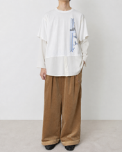 Load image into Gallery viewer, Fake layered T-shirt / WHITE_A
