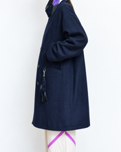 Load image into Gallery viewer, Flower charm pea coat / wool melton × sport
