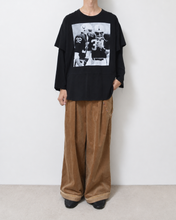 Load image into Gallery viewer, Fake layered T-shirt / BLACK_G
