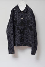 画像をギャラリービューアに読み込む, FLOWER LACE QUILTED WORK BLOUSON_BLACK
