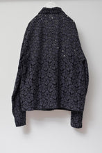 画像をギャラリービューアに読み込む, FLOWER LACE QUILTED WORK BLOUSON_BLACK
