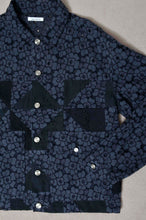 画像をギャラリービューアに読み込む, FLOWER LACE QUILTED WORK BLOUSON_BLACK
