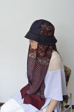 Load image into Gallery viewer, SCARF DROOPY BUCKET HAT_NAV_06
