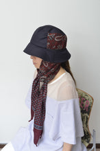 Load image into Gallery viewer, SCARF DROOPY BUCKET HAT_NAV_06
