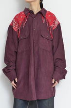 Load image into Gallery viewer, BANDANA FRINGE FAKE SUEDE SH / RED
