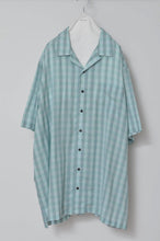 Load image into Gallery viewer, CHECK OPEN COLLAR S/S SH_BLUE CHECK/02 size
