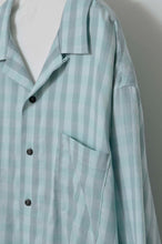 Load image into Gallery viewer, CHECK OPEN COLLAR S/S SH_BLUE CHECK/02 size

