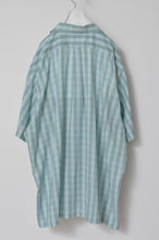 Load image into Gallery viewer, CHECK OPEN COLLAR S/S SH_BLUE CHECK/02 size
