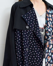 画像をギャラリービューアに読み込む, FLORAL TRENCH COAT/BLK/02 size A
