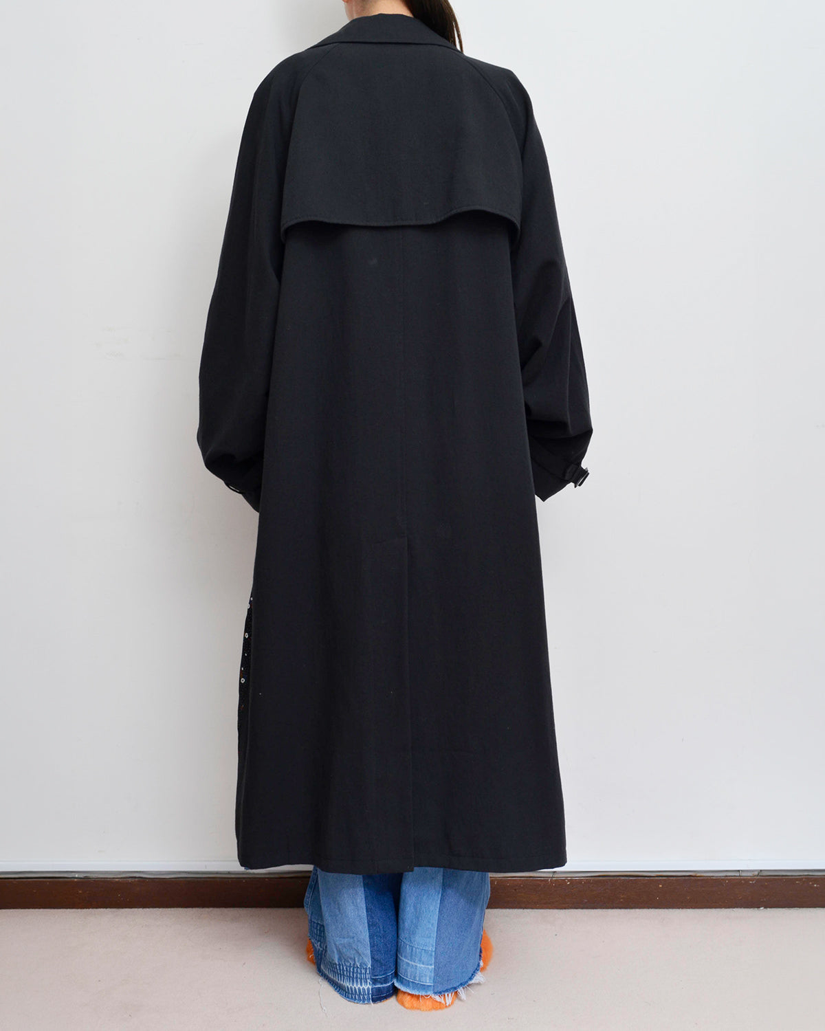 FLORAL TRENCH COAT/BLK/02 size A – here/YEAH RIGHT!!