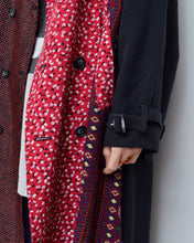 画像をギャラリービューアに読み込む, FLORAL TRENCH COAT/BLK/01 size A
