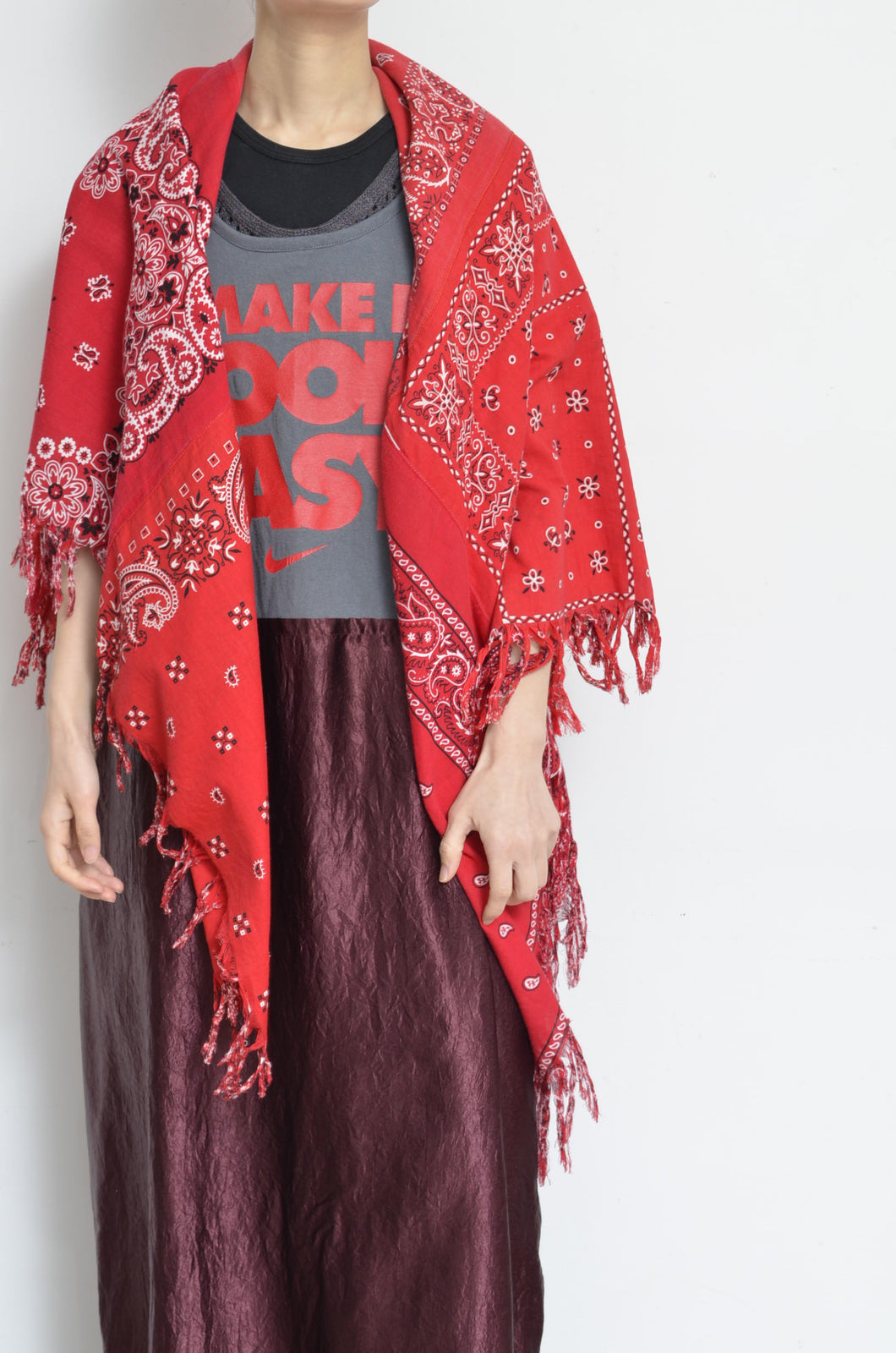 BANDANA SHAWL / RED