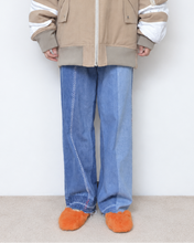 Load image into Gallery viewer, Denim easy panel slacks "PGR" / 02size

