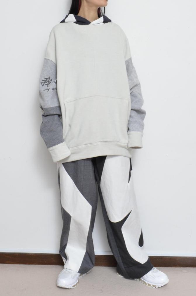 QUILT HOODIE/L GRY_02_B