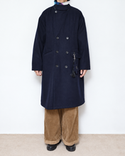 Load image into Gallery viewer, Flower charm pea coat / wool melton × sport
