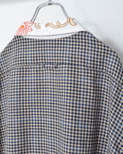 Load image into Gallery viewer, Table Cloth Collar Check Fringe Shirt
