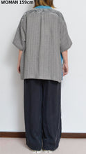 画像をギャラリービューアに読み込む, OPEN COLLAR SH_GRAY LINEN
