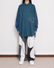 画像をギャラリービューアに読み込む, WOOL VIYELLA △ SH/BLU GRN/SLACK_02
