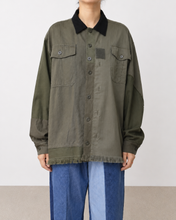 Load image into Gallery viewer, FRAGMENT MILITARY SHIRT (YIN &amp; YANG SLEEVE)/01 size
