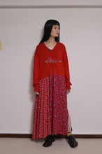 Load image into Gallery viewer, nyoroli KNIT*FLORAL OP_00/RED
