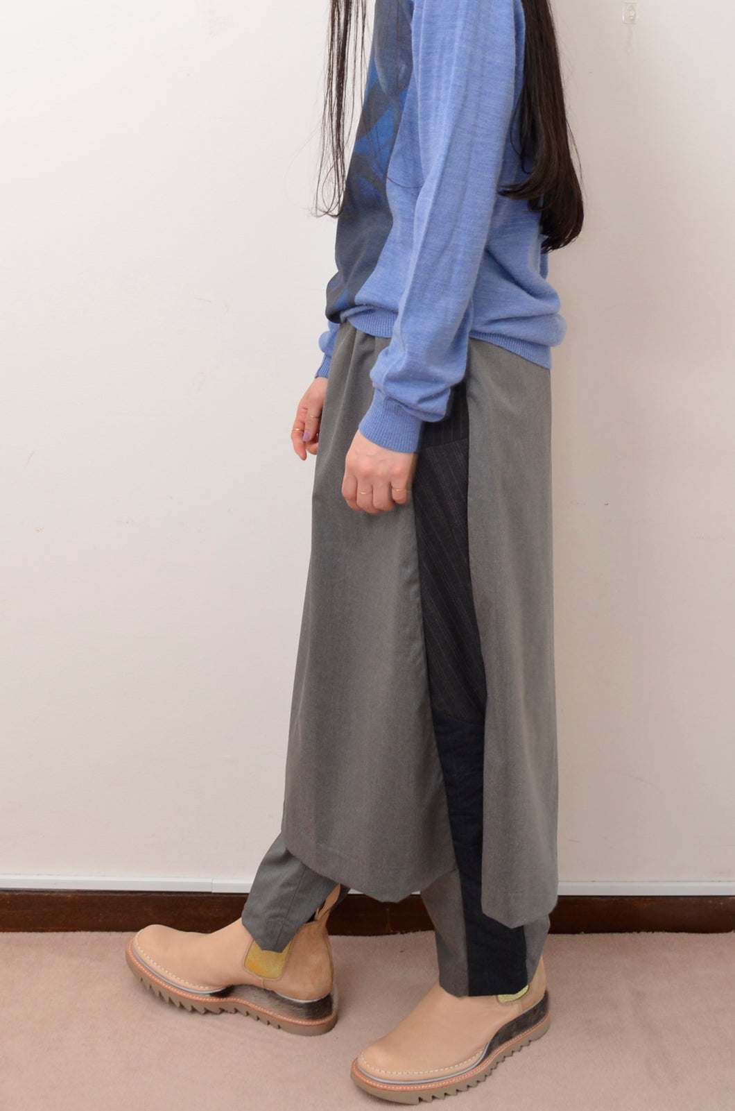 SKIRT PT /  GRY_01/001