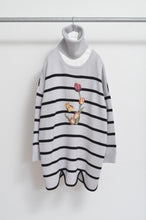 画像をギャラリービューアに読み込む, RIPPLE WAVE HEM KNIT P/O w/NECK PARTS(BORDER)_B
