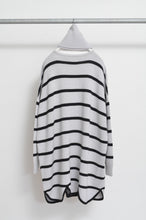 画像をギャラリービューアに読み込む, RIPPLE WAVE HEM KNIT P/O w/NECK PARTS(BORDER)_B
