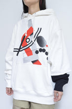 画像をギャラリービューアに読み込む, SLIT SLEEVE HOODIE (PRINT) / WHT/01_X
