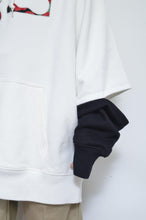 Load image into Gallery viewer, SLIT SLEEVE HOODIE (EMBROIDERY) / WHT/02_RE
