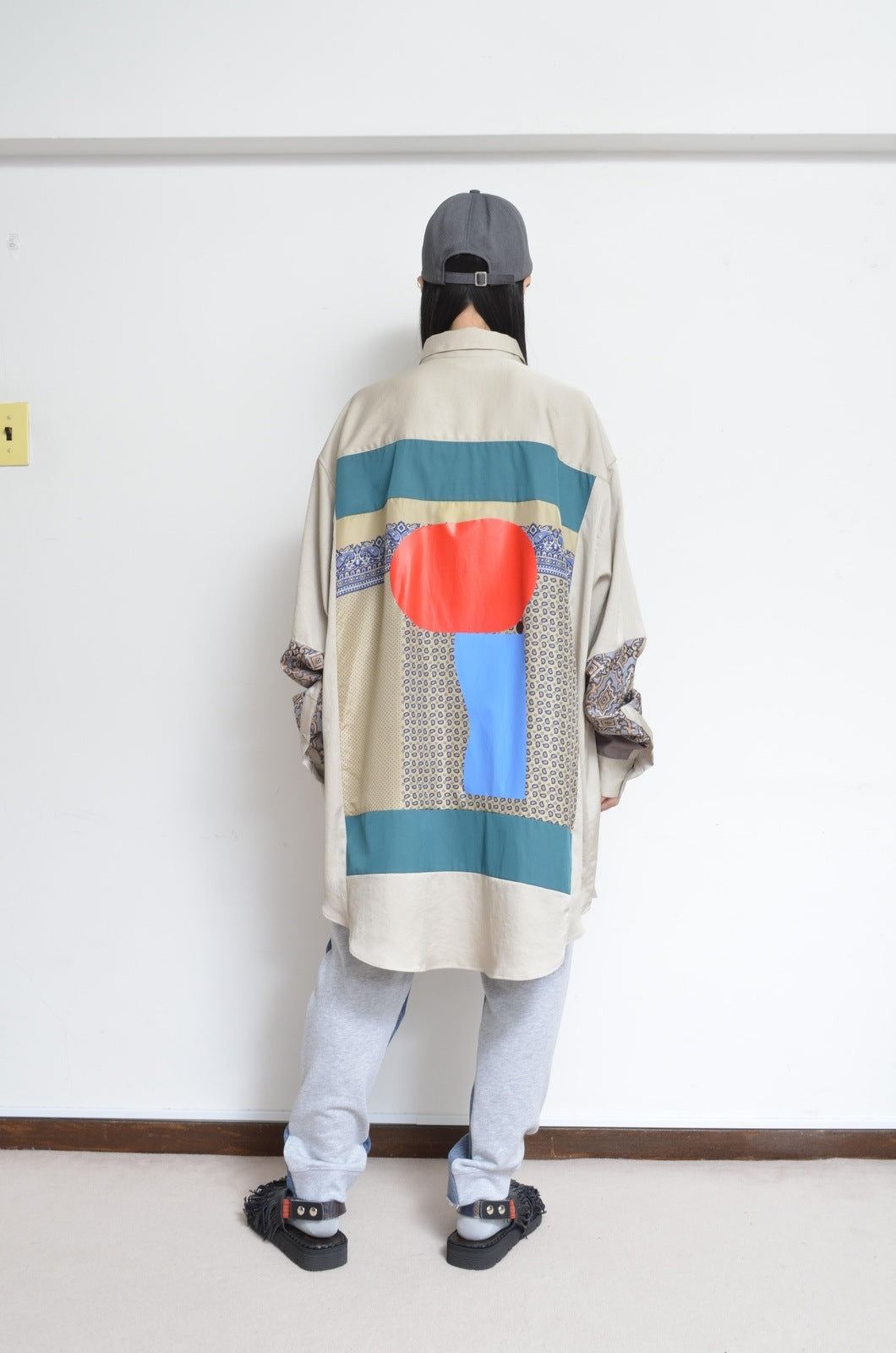SILKY TWILL SHIRTS(PRINT) BEG/02