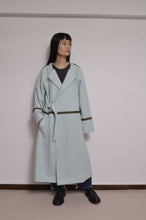 Load image into Gallery viewer, WOOL NO-COLLAR ROBE/SAGE
