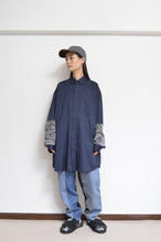 画像をギャラリービューアに読み込む, SILKY TWILL SHIRTS(PRINT) NAVY/02
