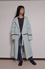 Load image into Gallery viewer, WOOL NO-COLLAR ROBE/SAGE
