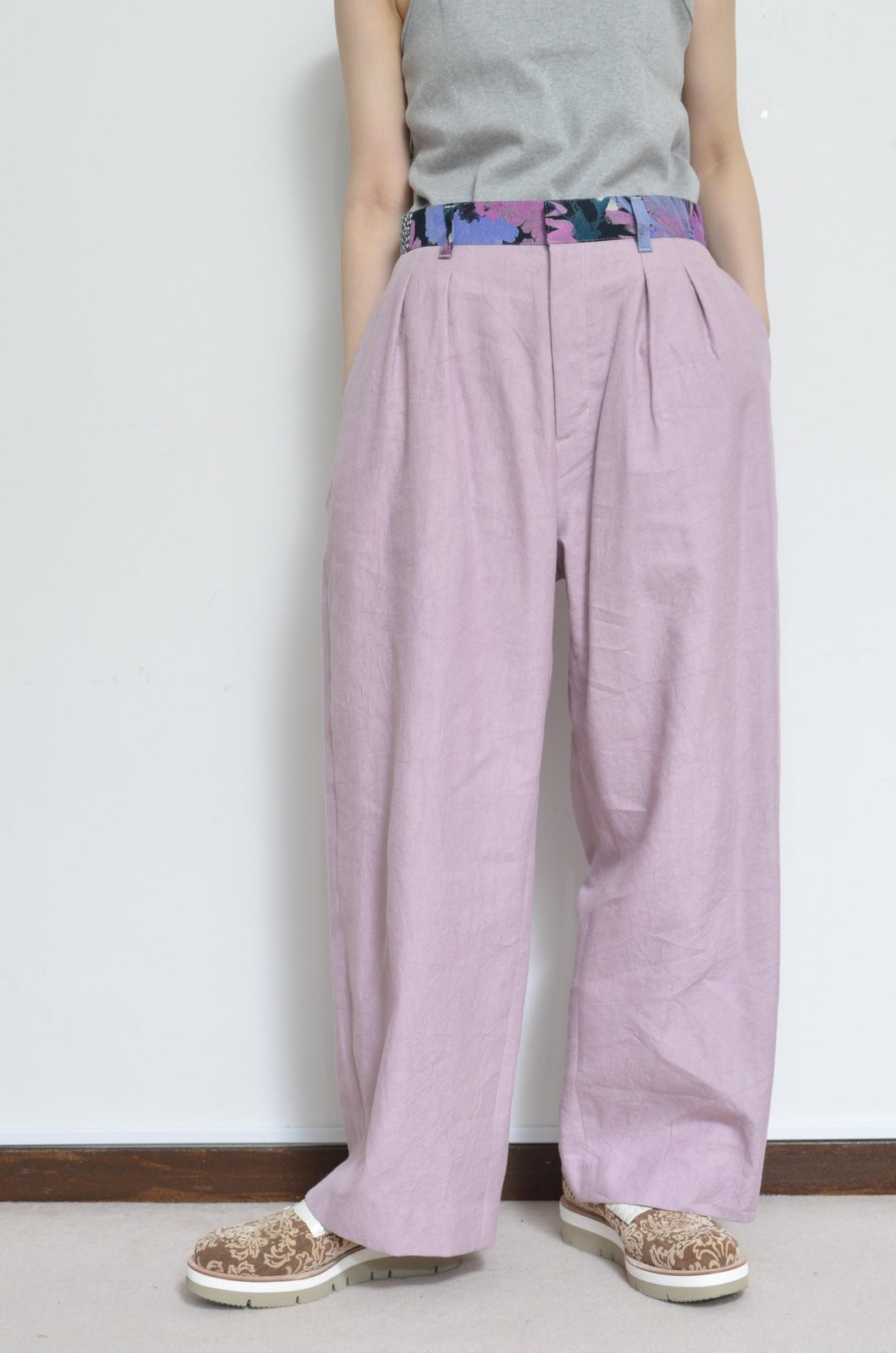 WIDE PT_LINEN 01/PINK