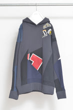 Load image into Gallery viewer, CUT AND CONNECTED BACKPILE HOODIE / DARK
