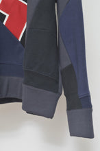Load image into Gallery viewer, CUT AND CONNECTED BACKPILE HOODIE / DARK
