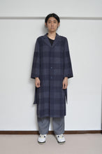 画像をギャラリービューアに読み込む, BLOCK CHECK TENCEL LONG COAT
