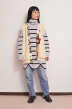 画像をギャラリービューアに読み込む, KNIT VEST C/D_WHITE
