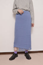 Load image into Gallery viewer, MUFFLER WRAP SKIRT/SAX BLUE
