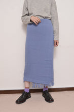 Load image into Gallery viewer, [your right things 代官山 蔦屋書店出品中]MUFFLER WRAP SKIRT/SAX BLUE
