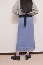 Load image into Gallery viewer, MUFFLER WRAP SKIRT/SAX BLUE
