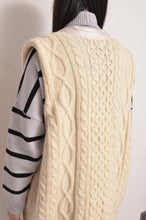画像をギャラリービューアに読み込む, KNIT VEST C/D_WHITE
