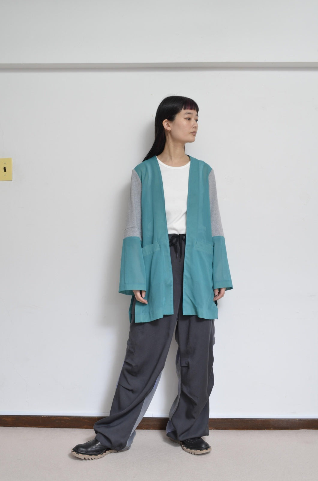 NO-COLLAR JK_VOILE (01/GRN)