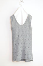 Load image into Gallery viewer, MESH KNIT TANK TOP / B.GRY
