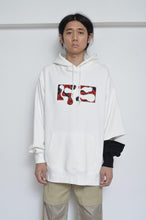 Load image into Gallery viewer, SLIT SLEEVE HOODIE (EMBROIDERY) / WHT/02_RE
