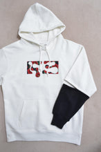 Load image into Gallery viewer, SLIT SLEEVE HOODIE (EMBROIDERY) / WHT/02_RE
